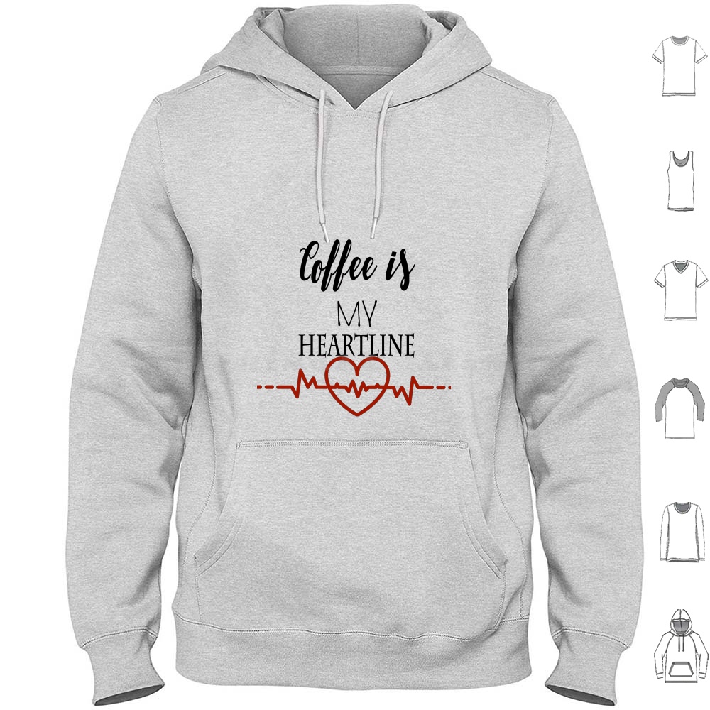 Coffee And Tea Quotes Funny - Coffee Is My Heart Line Hoodie