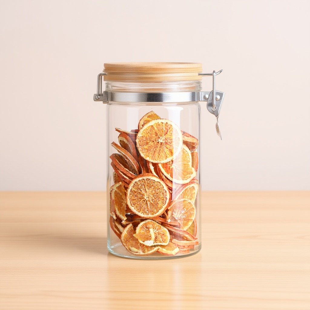 Coffee Tea And Sugar Canisters - Glass Airtight Food Storage Jar Bamboo