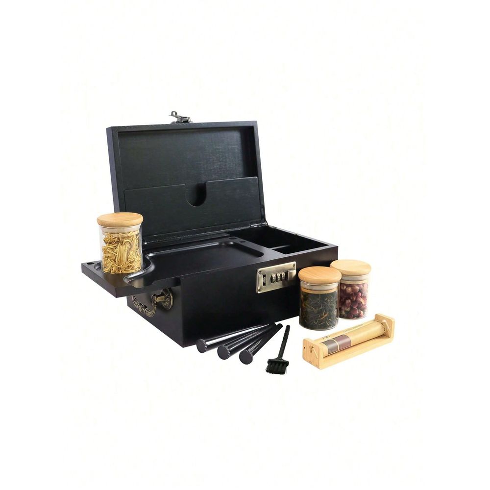 Coffee Tea Etc - Bamboo Box With Combination Lock, Decorative