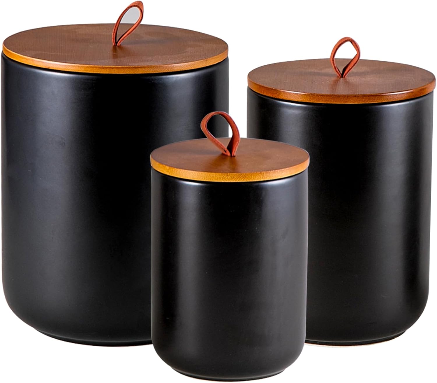 Coffee Tea And Sugar Canisters - Ceramic Canister Set (30 oz, 48