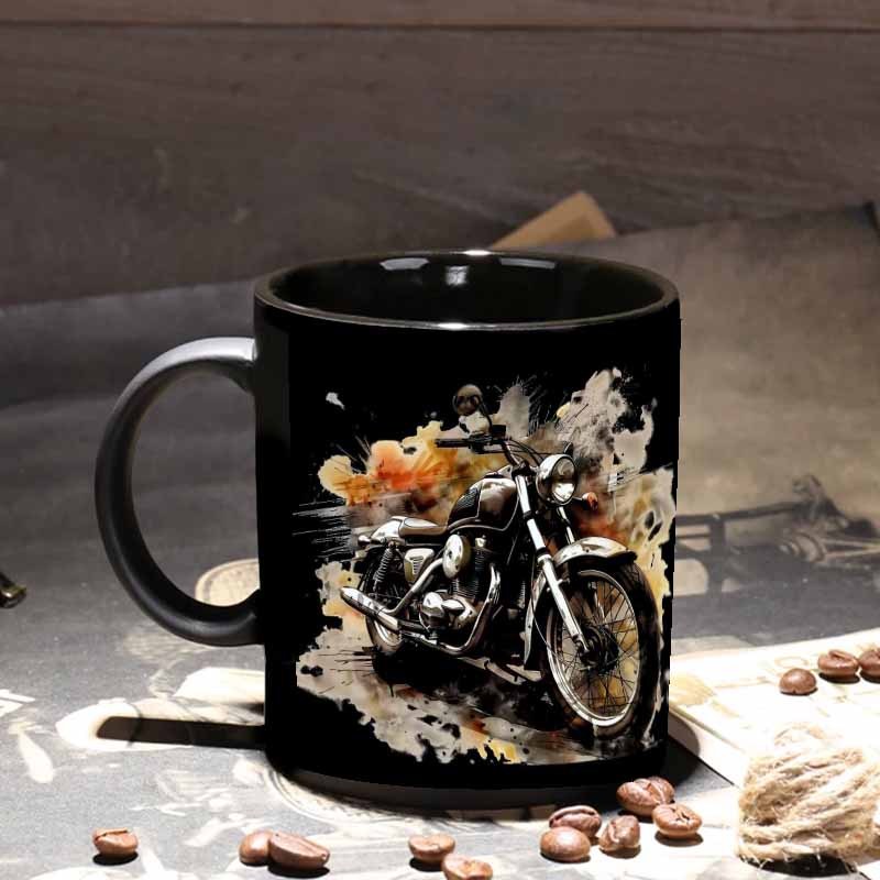 Coffee Tea Etc - 1pc, Motorcycle Art Print, Retro Dynamic,