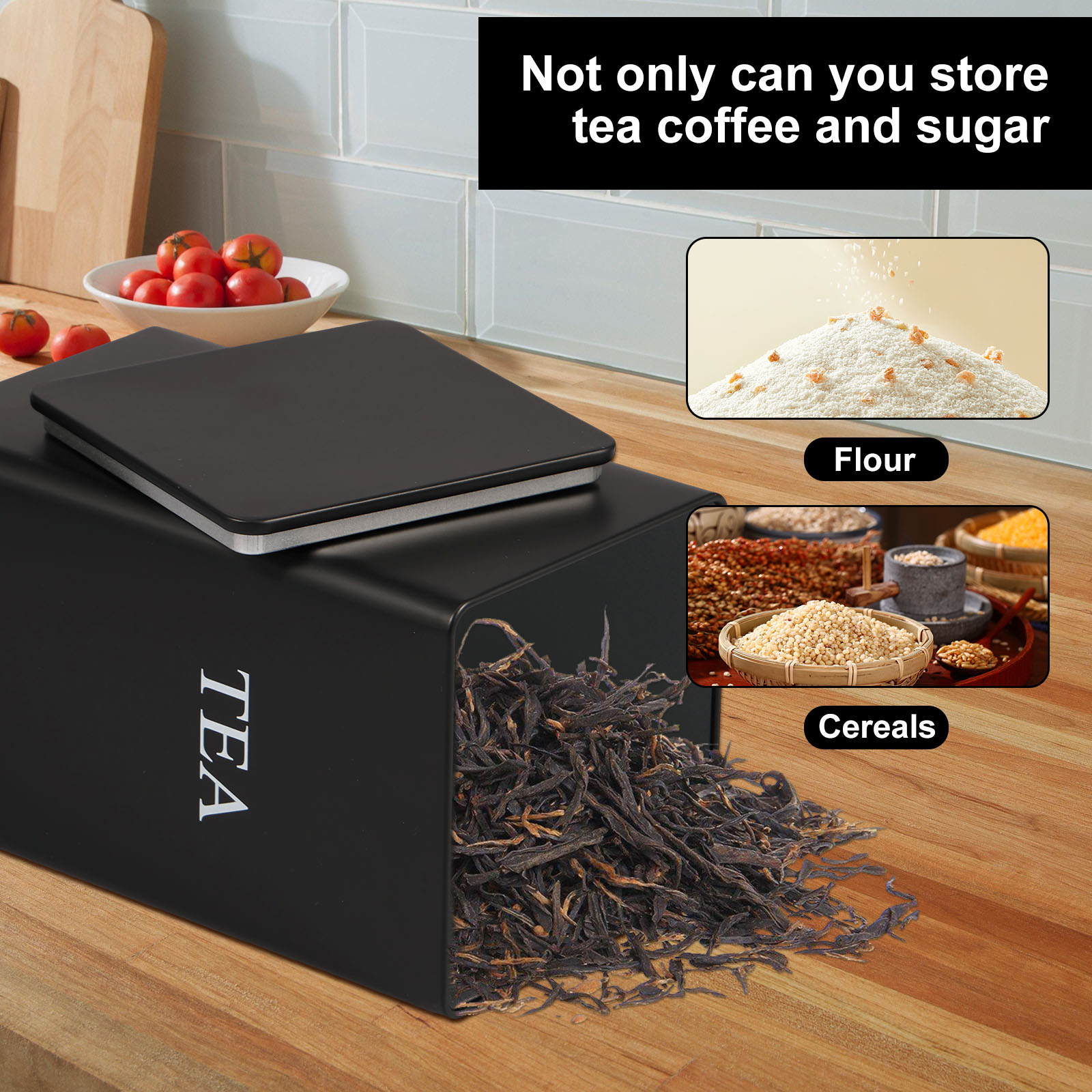 3Pcs Coffee Bean Storage Canis - Coffee Tea And Sugar Canisters reseña y precio