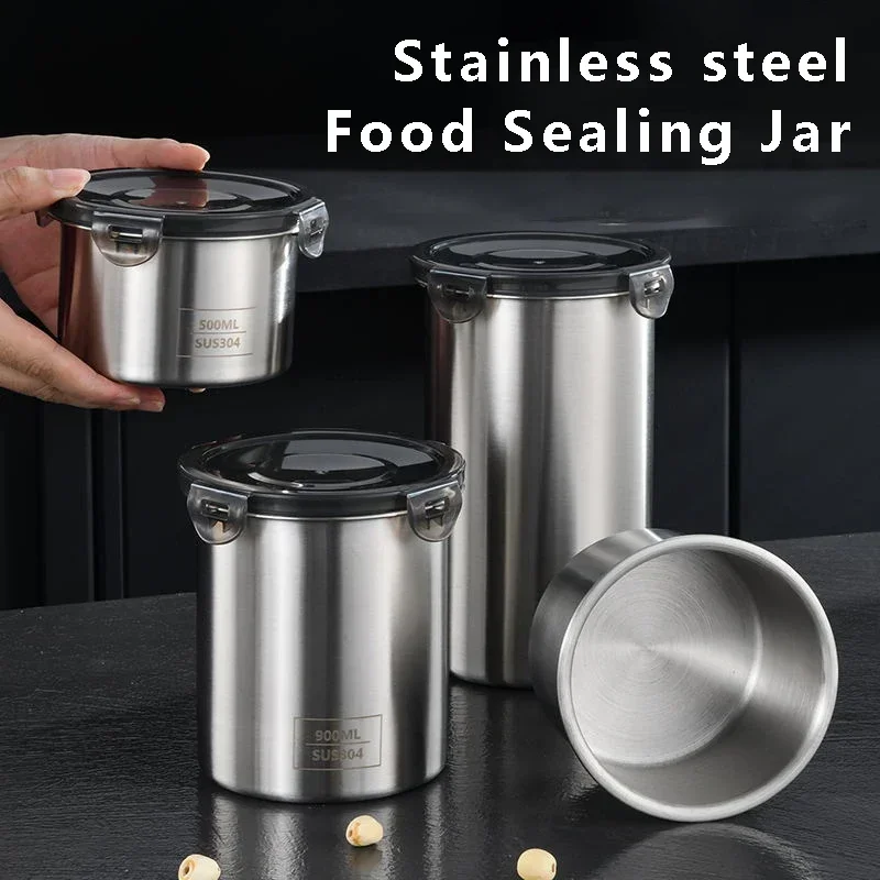 Stainless Steel Food Container - Coffee Tea And Sugar Canisters reseña y precio