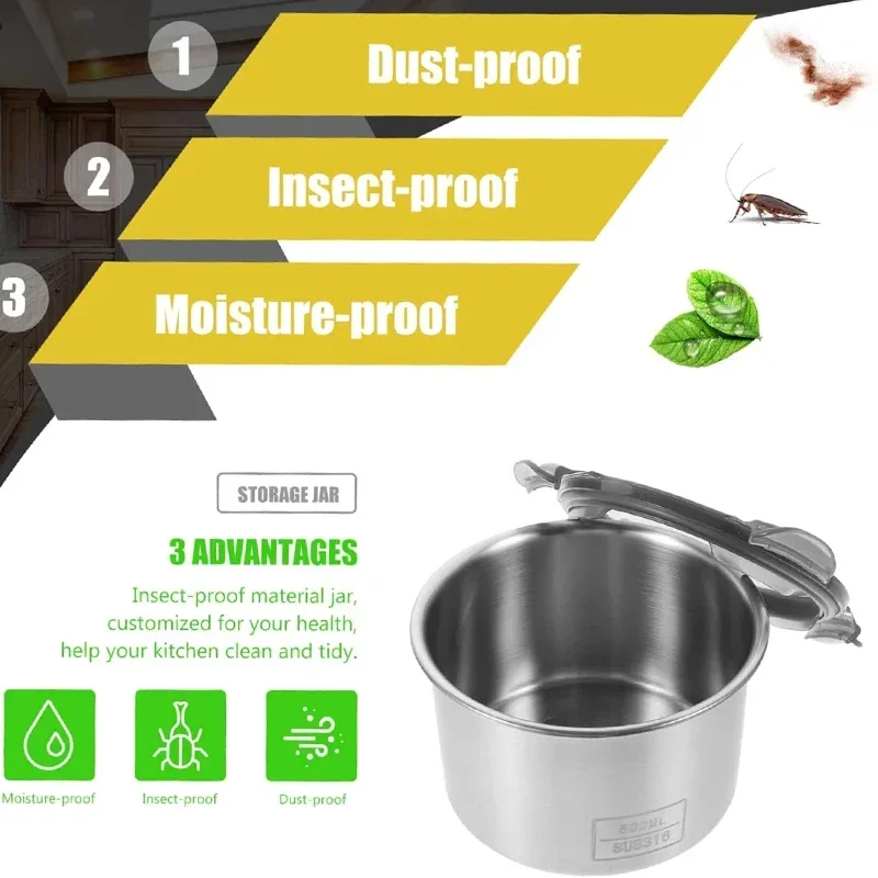 Stainless Steel Food Container - Coffee Tea And Sugar Canisters reseña y precio