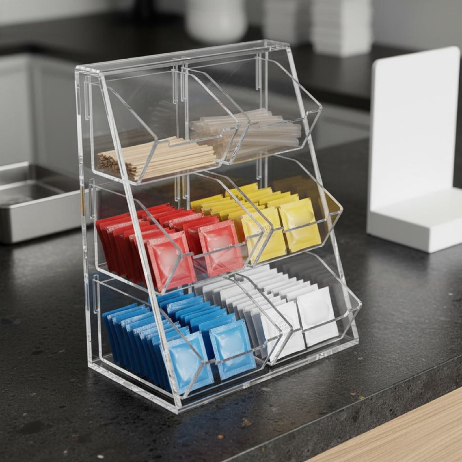 Acrylic Coffee and Tea Organiz - Coffee Tea Box reseña y precio
