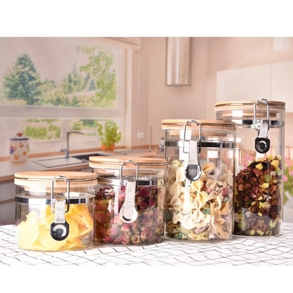 Glass Airtight Food Storage Ja - Coffee Tea And Sugar Canisters reseña y precio