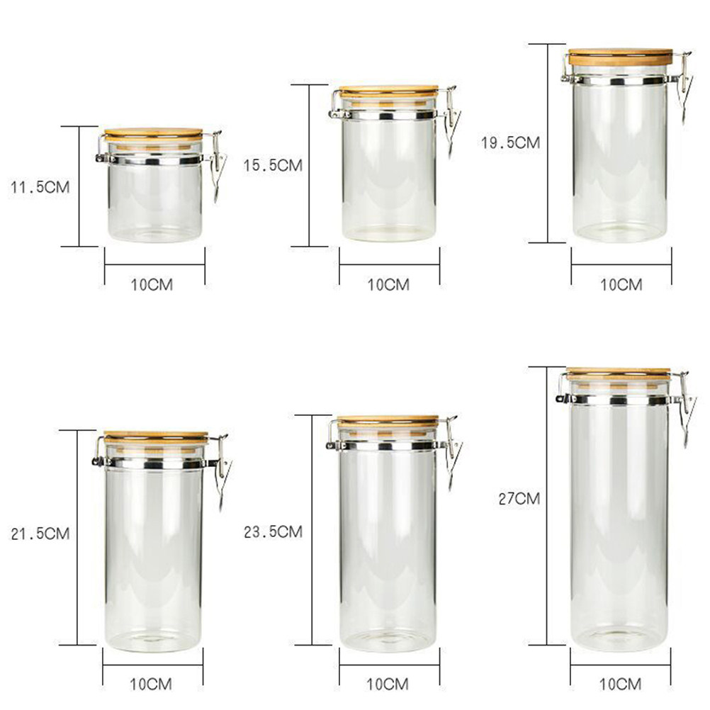 Glass Airtight Food Storage Ja - Coffee Tea And Sugar Canisters reseña y precio