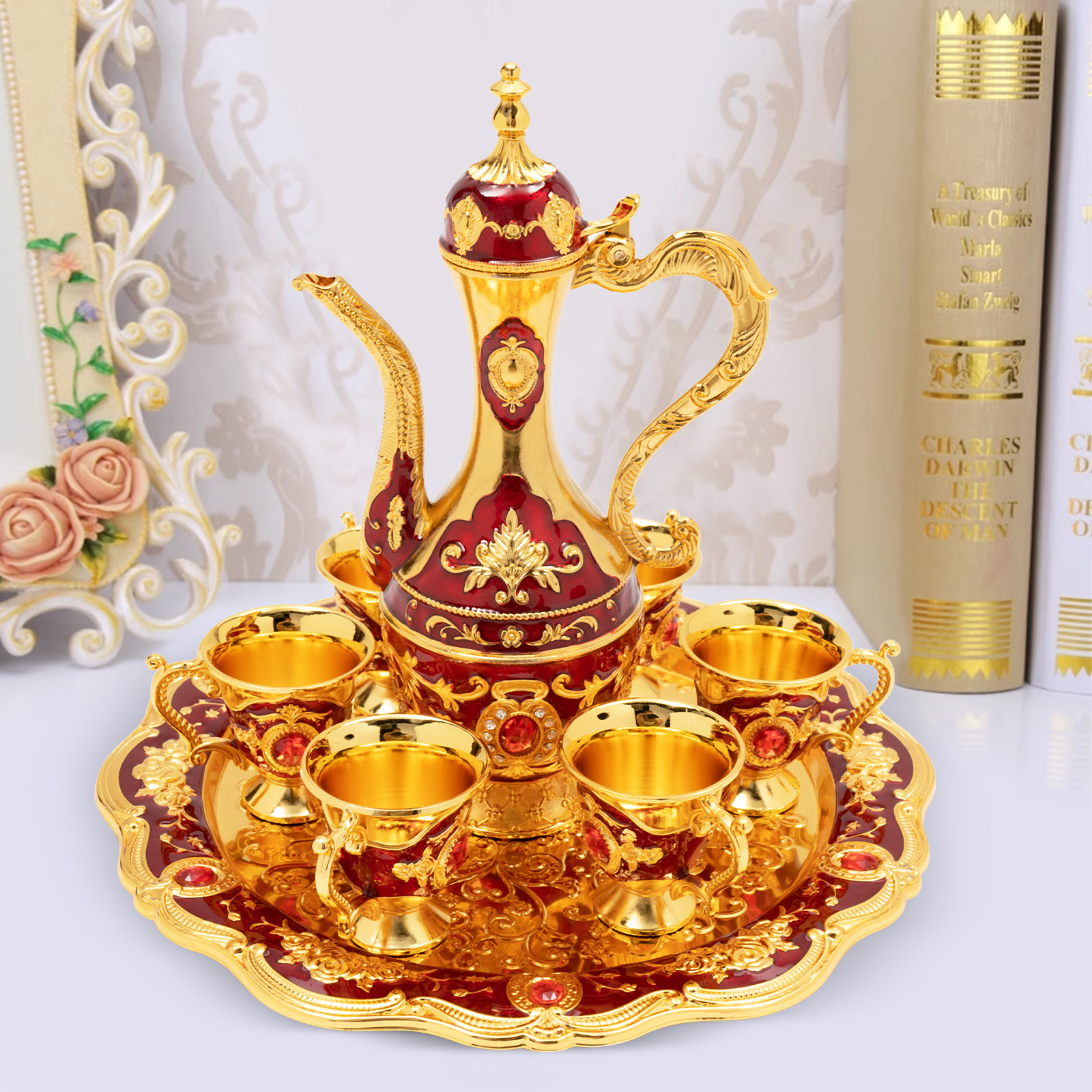 Turkish Tea Set 8 45Oz Teapot  - Coffee Tea Hong Kong reseña y precio
