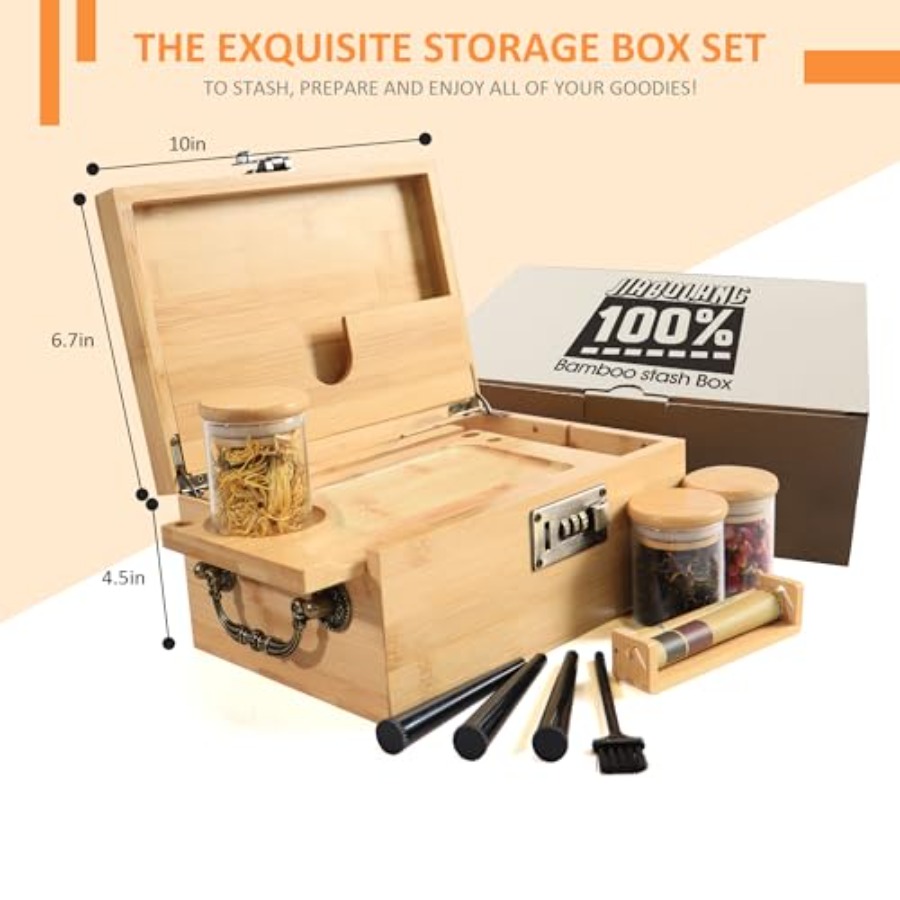 Bamboo Box with Combination Lo - Coffee Tea Etc reseña y precio