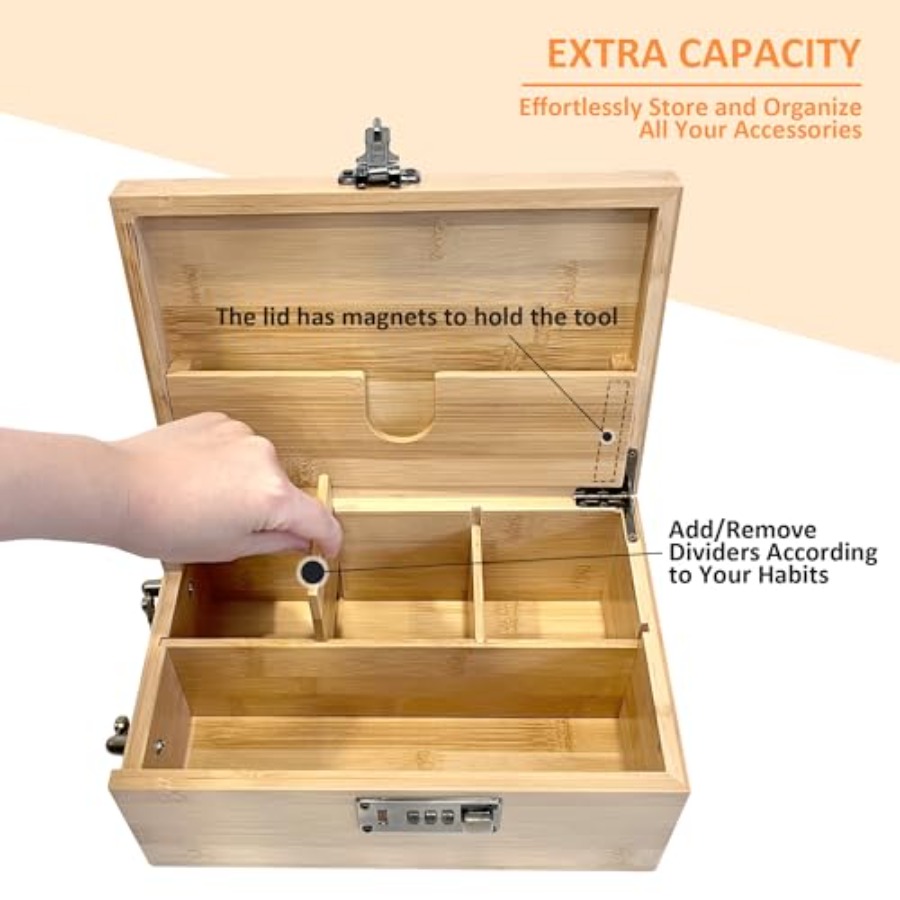 Bamboo Box with Combination Lo - Coffee Tea Etc reseña y precio