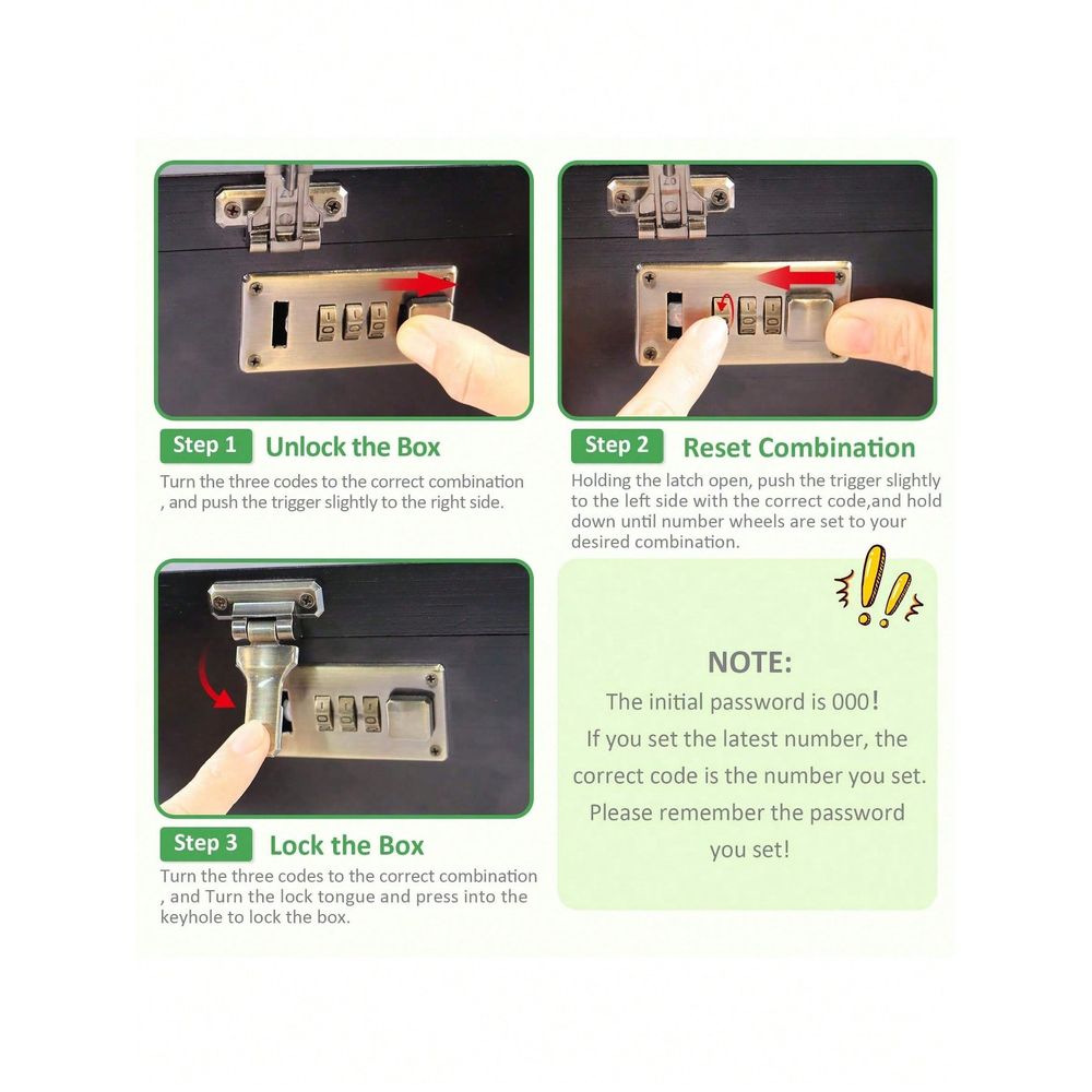 Bamboo Box With Combination Lo - Coffee Tea Etc reseña y precio