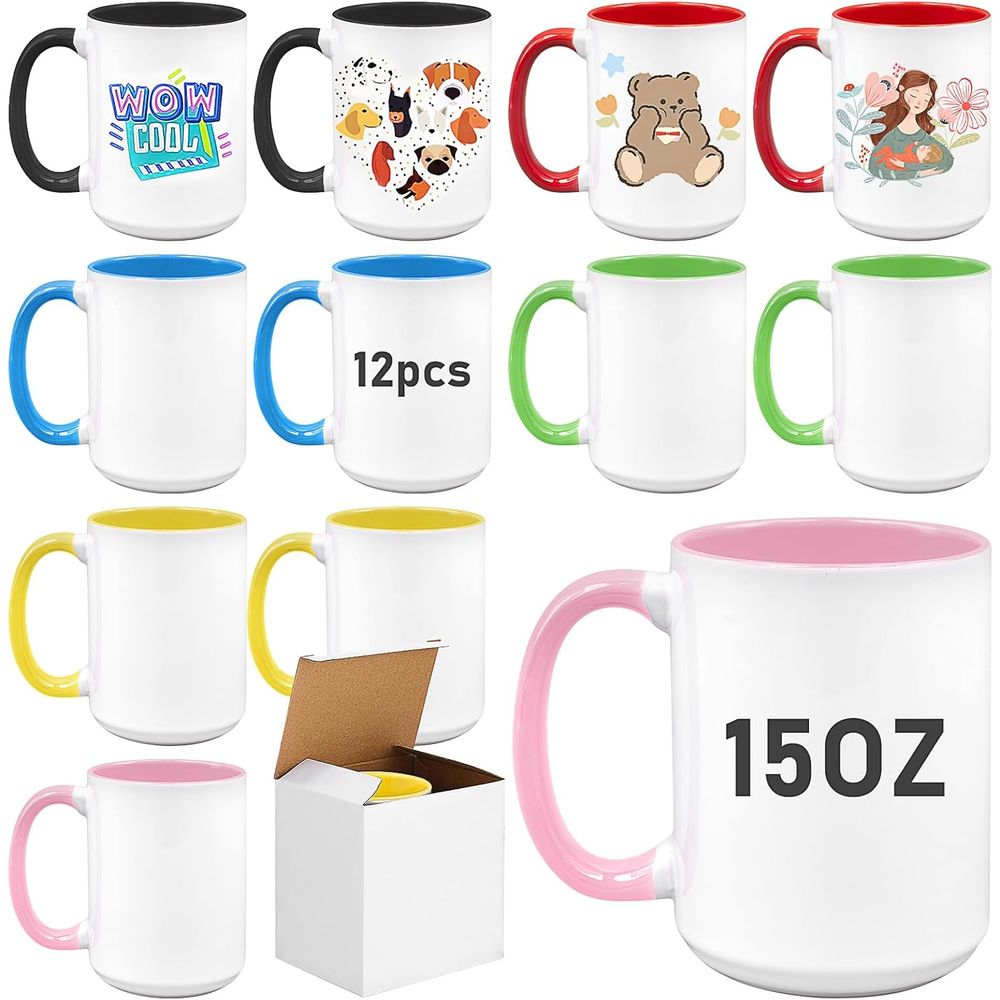 12 Pack 15oz DIY Sublimation M - Coffee Tea Hot reseña y precio