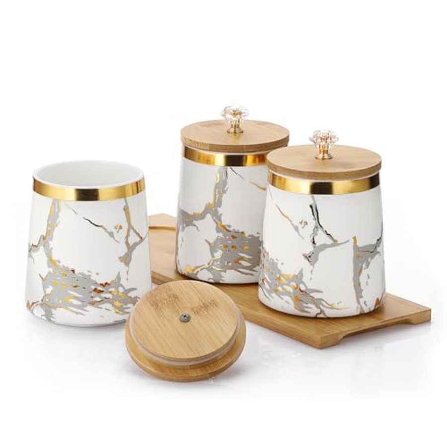 Set of 3 Canisters Set for Sug - Coffee Tea Containers reseña y precio