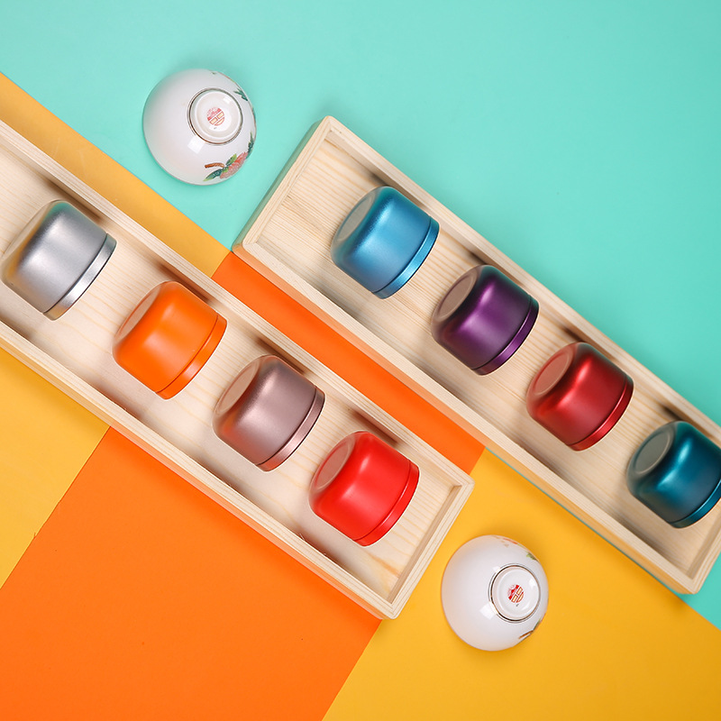 Mini Portable Round Iron Tea T - Coffee Tea And Sugar Canisters reseña y precio
