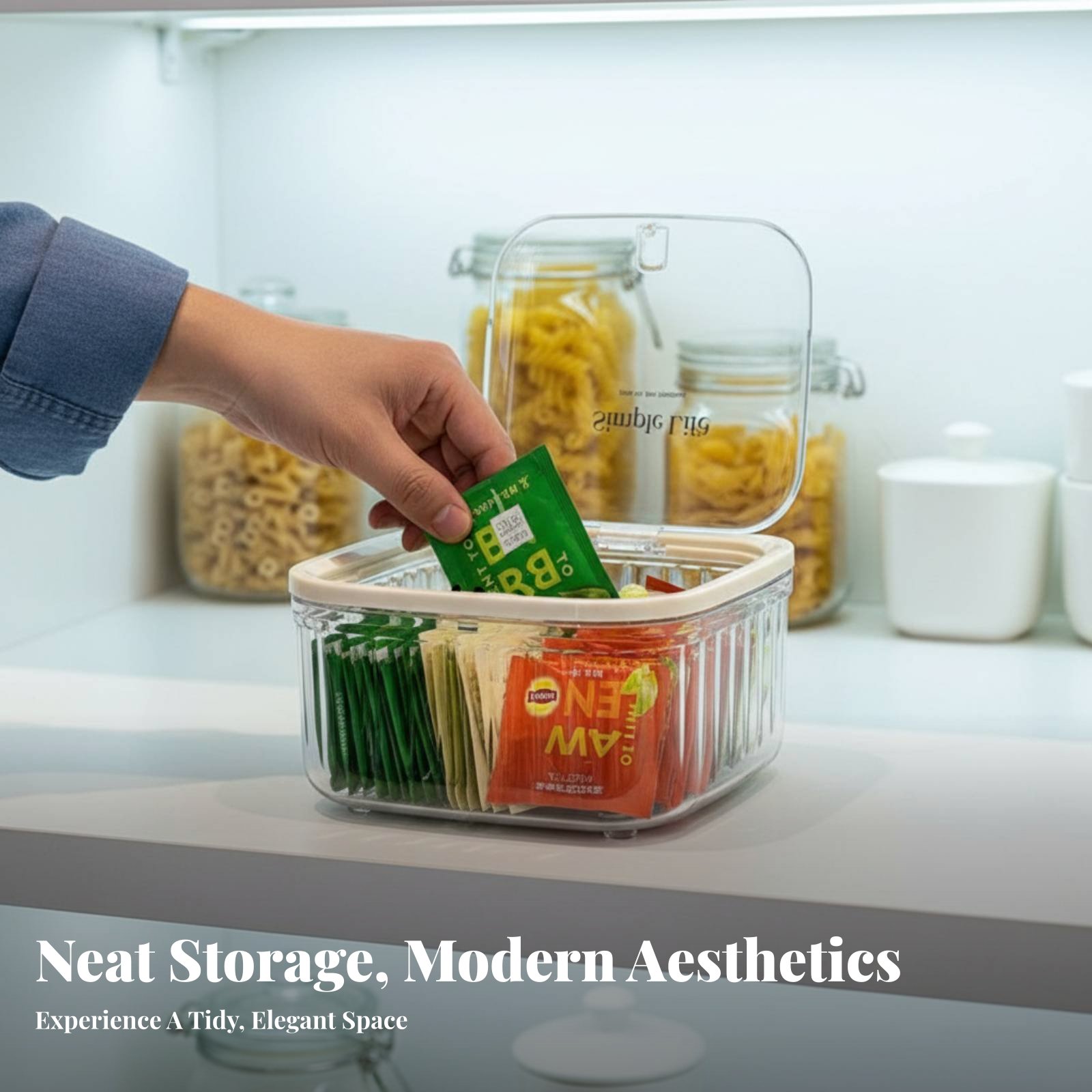 Plastic Tea Bag Storage Box La - Coffee Tea Box reseña y precio