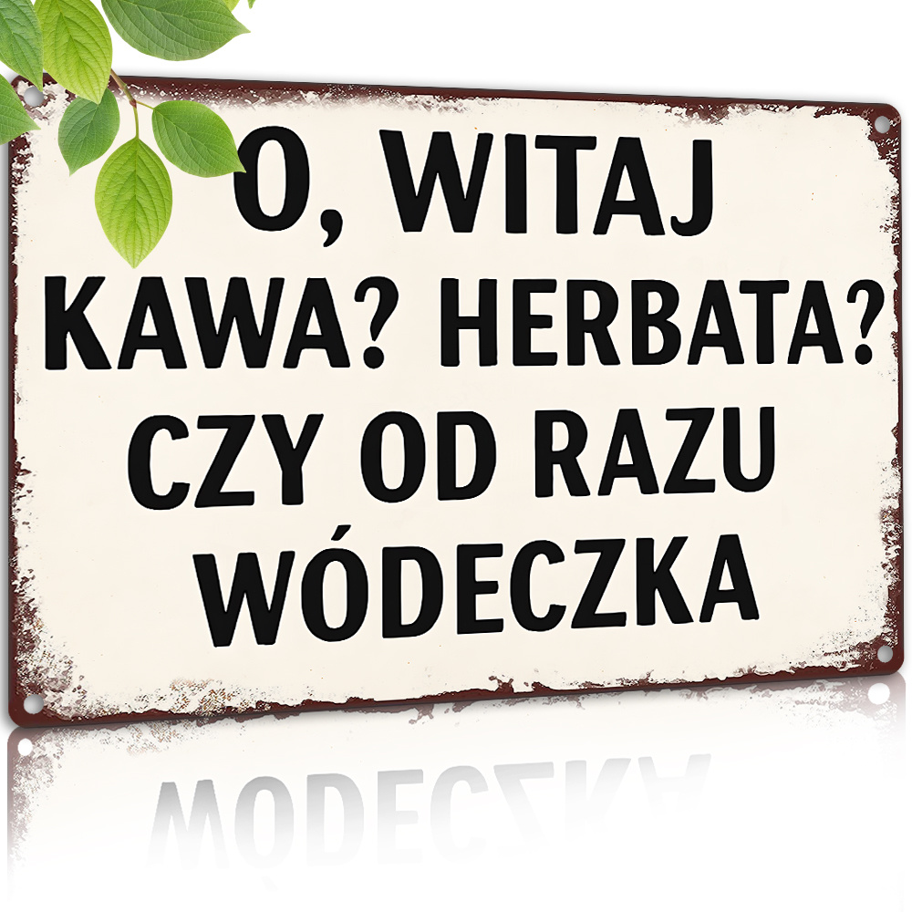 Vintage Metal Sign, Polish Fun - Coffee And Tea Quotes Funny reseña y precio