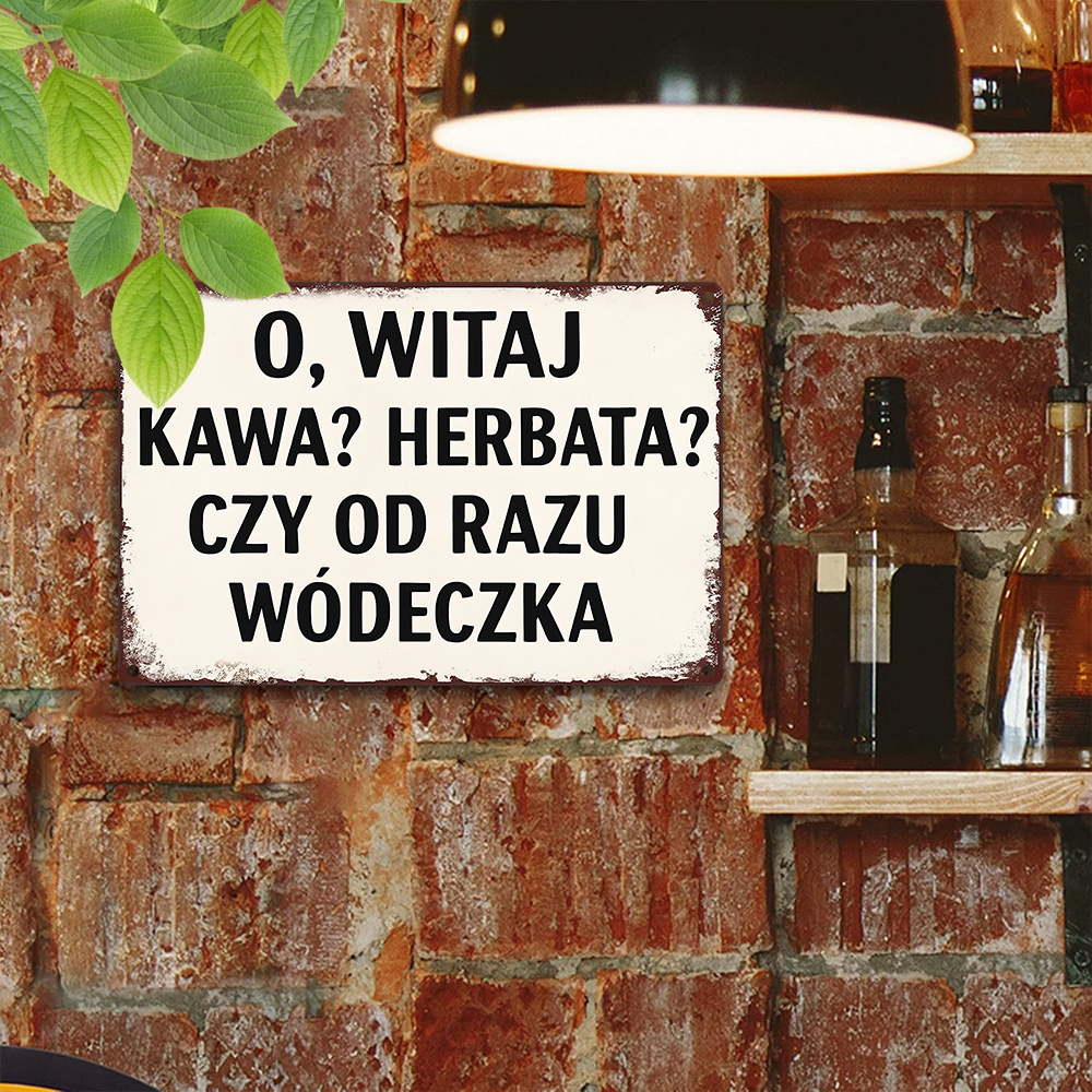 Vintage Metal Sign, Polish Fun - Coffee And Tea Quotes Funny reseña y precio