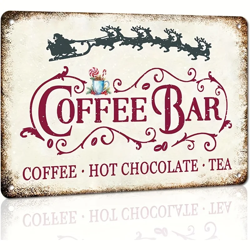 Vintage Christmas Coffee Bar S - Coffee Tea Hot reseña y precio