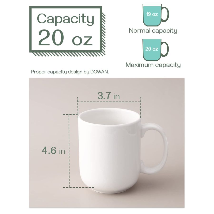 20 oz Large Coffee Mugs with H - Coffee Tea Hot reseña y precio