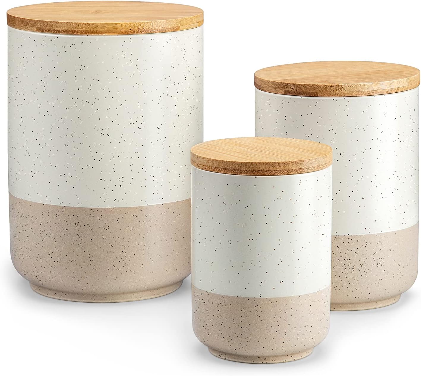 Sabine Ceramic Canister Set wi - Coffee Tea And Sugar Canisters reseña y precio