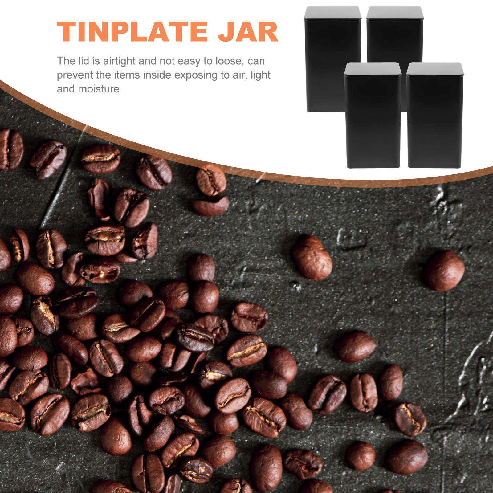 4Pcs Storage Jars Tinplate Box - Coffee Tea Box reseña y precio