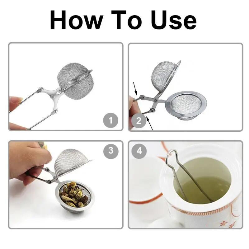 4-1pcs Steel Tea Infuser Reusa - Coffee Tea Infuser reseña y precio