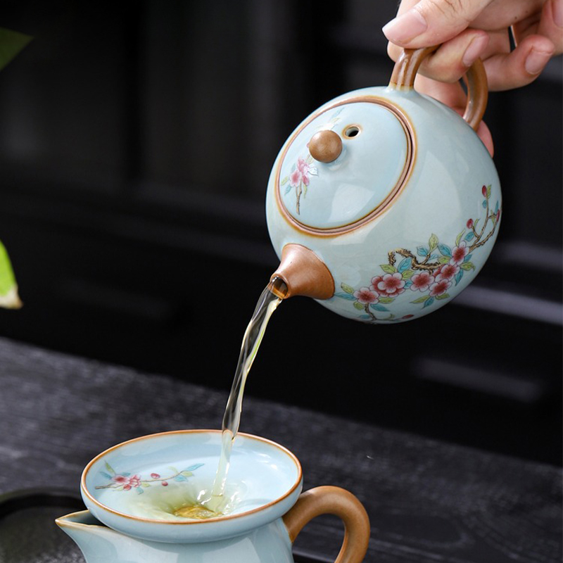 Ru Kiln Tianqing Tea Pot Kung  - Coffee Tea And Sugar Canisters reseña y precio