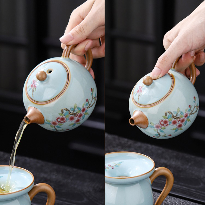 Ru Kiln Tianqing Tea Pot Kung  - Coffee Tea And Sugar Canisters reseña y precio