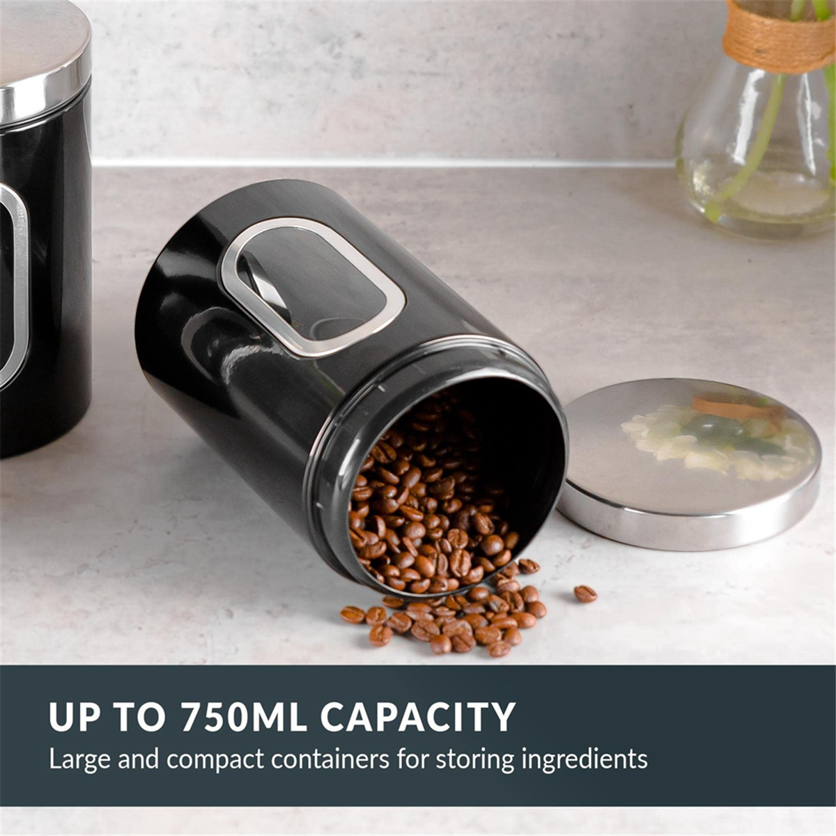 3PC Kitchen Canister Set -with - Coffee Tea Etc reseña y precio