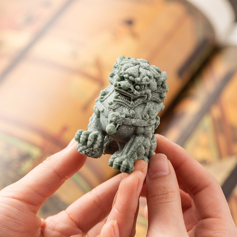 Green Sandstone Lion Tea Pet O - Coffee Tea And Sugar Canisters reseña y precio
