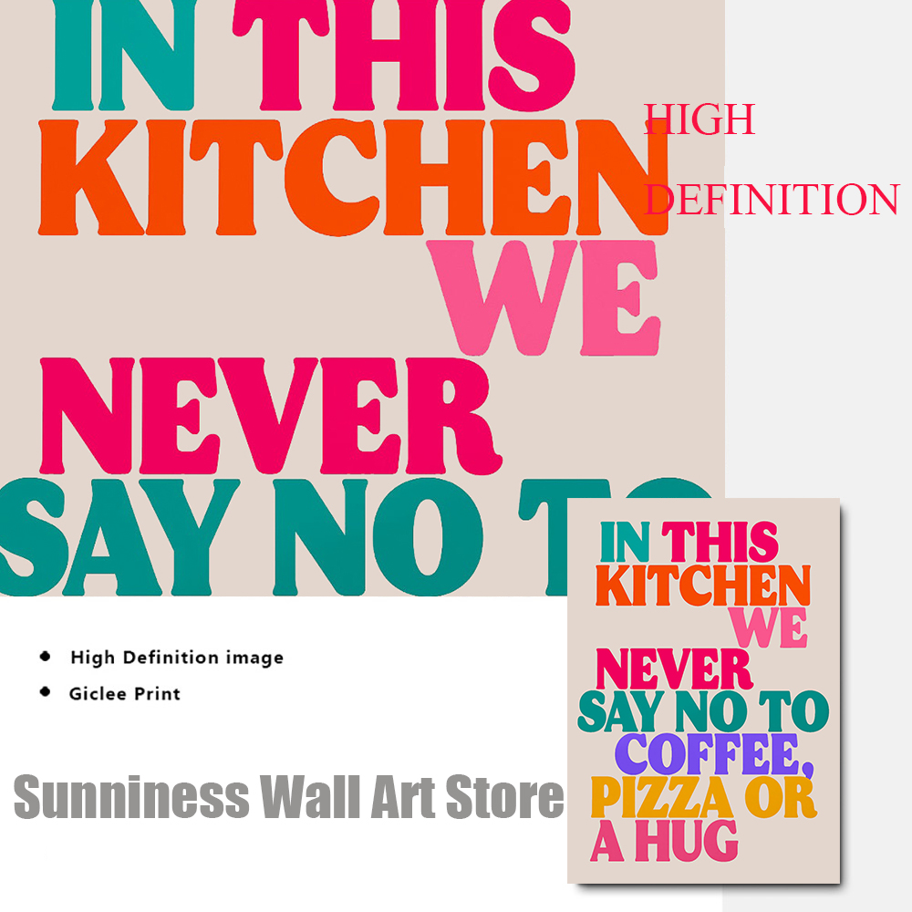 Colourful In This Kitchen Quot - Coffee And Tea Quotes Funny reseña y precio