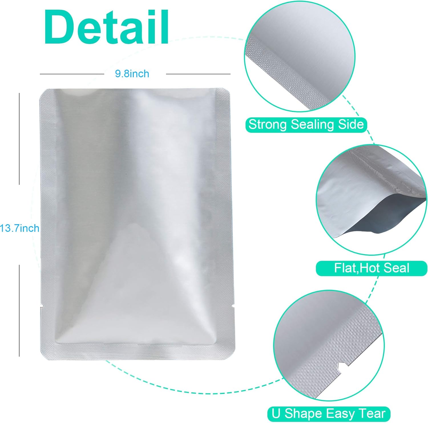 50 PCS 1 Gallon Mylar bags for - Coffee Tea Etc reseña y precio