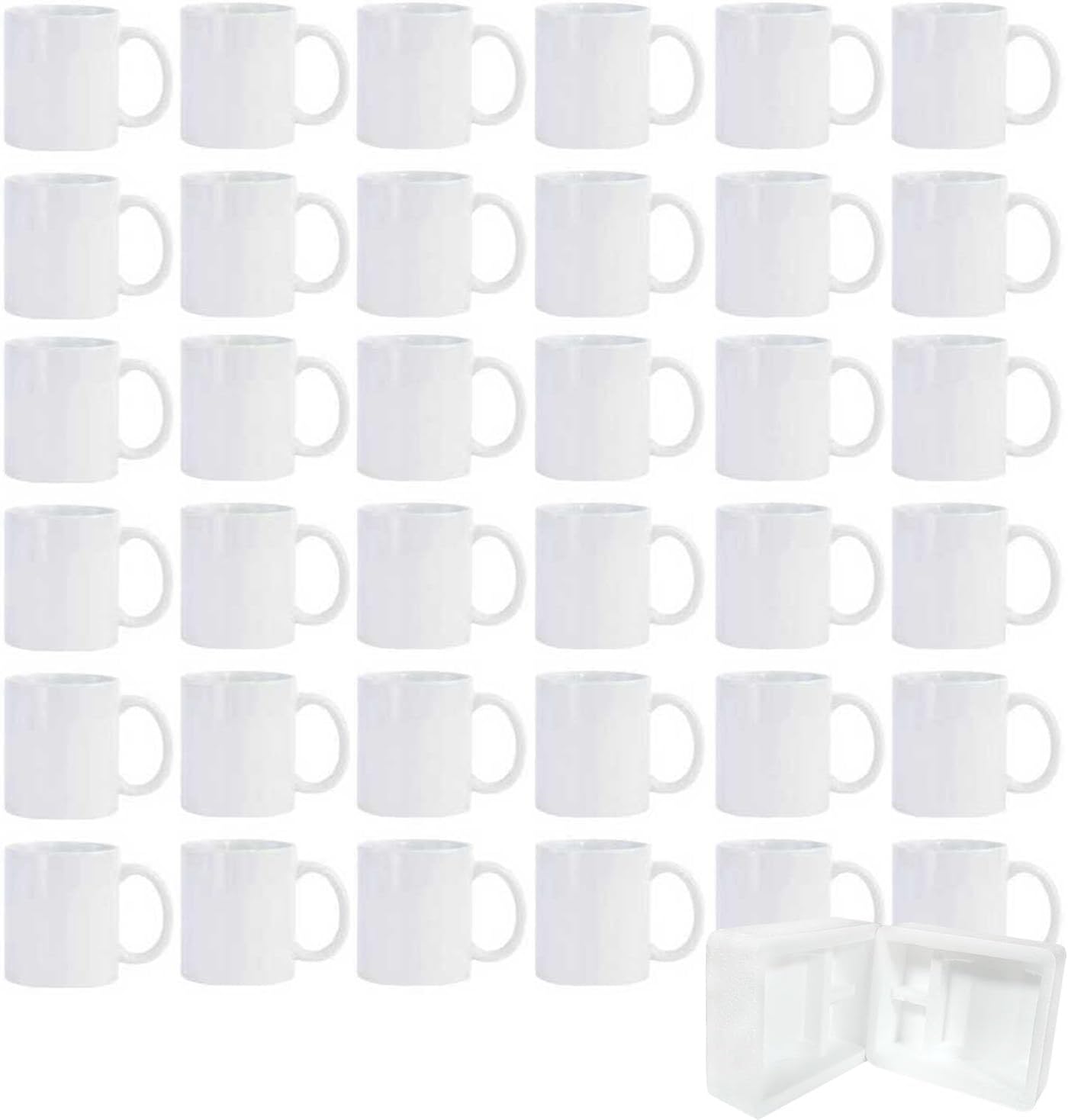 36pcs Sublimation Mugs 11oz Wh - Coffee Tea Box reseña y precio