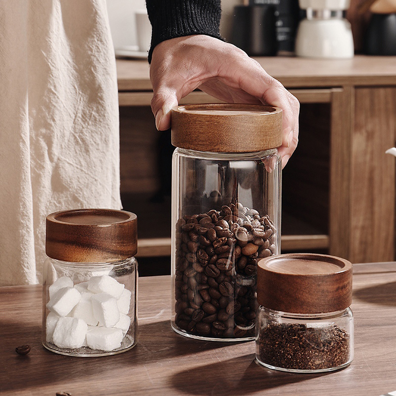 Glass Sealed Storage Jar With  - Coffee Tea Containers reseña y precio