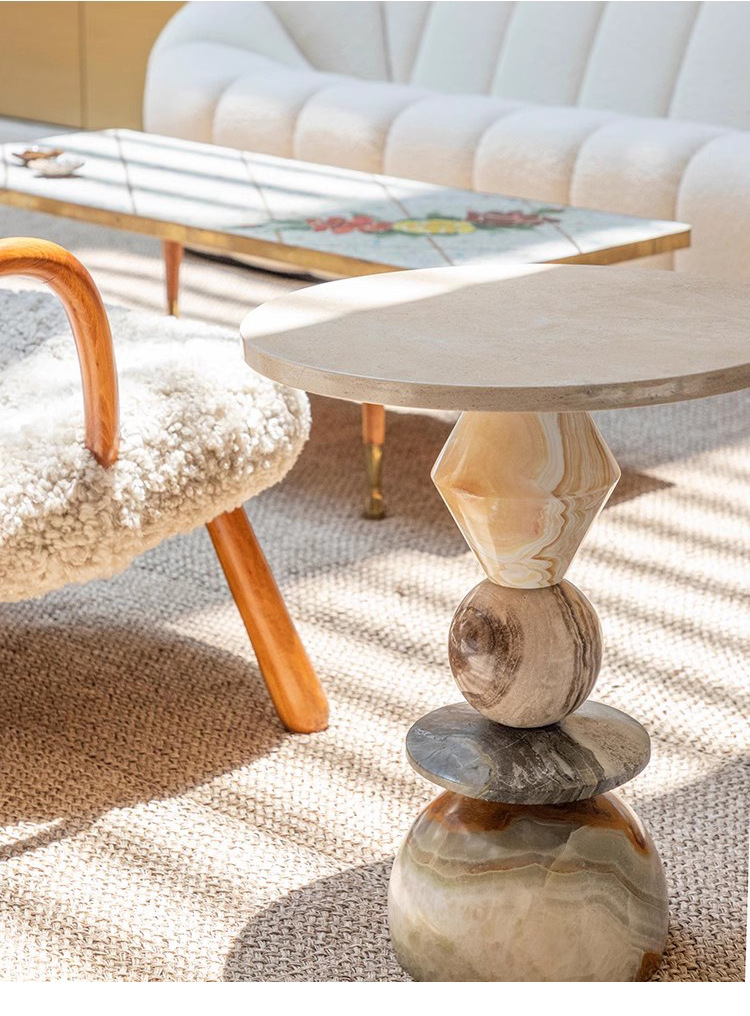 Round Marble Coffee Table Afte - Coffee Tea Nook reseña y precio