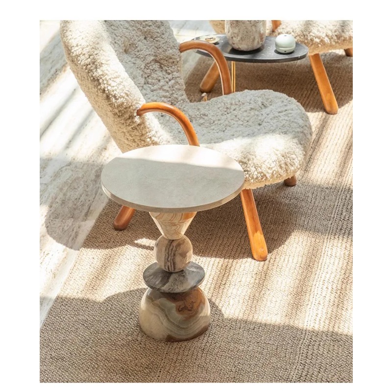 Round Marble Coffee Table Afte - Coffee Tea Nook reseña y precio