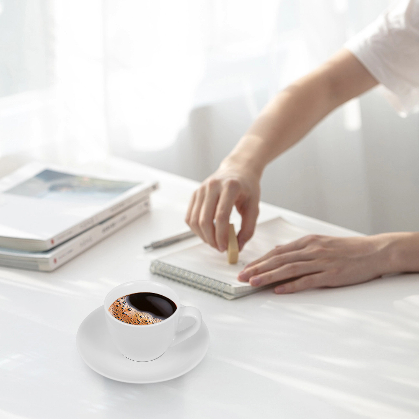 1Set Ceramic Coffee Cup Set wi - Coffee Tea Hot reseña y precio