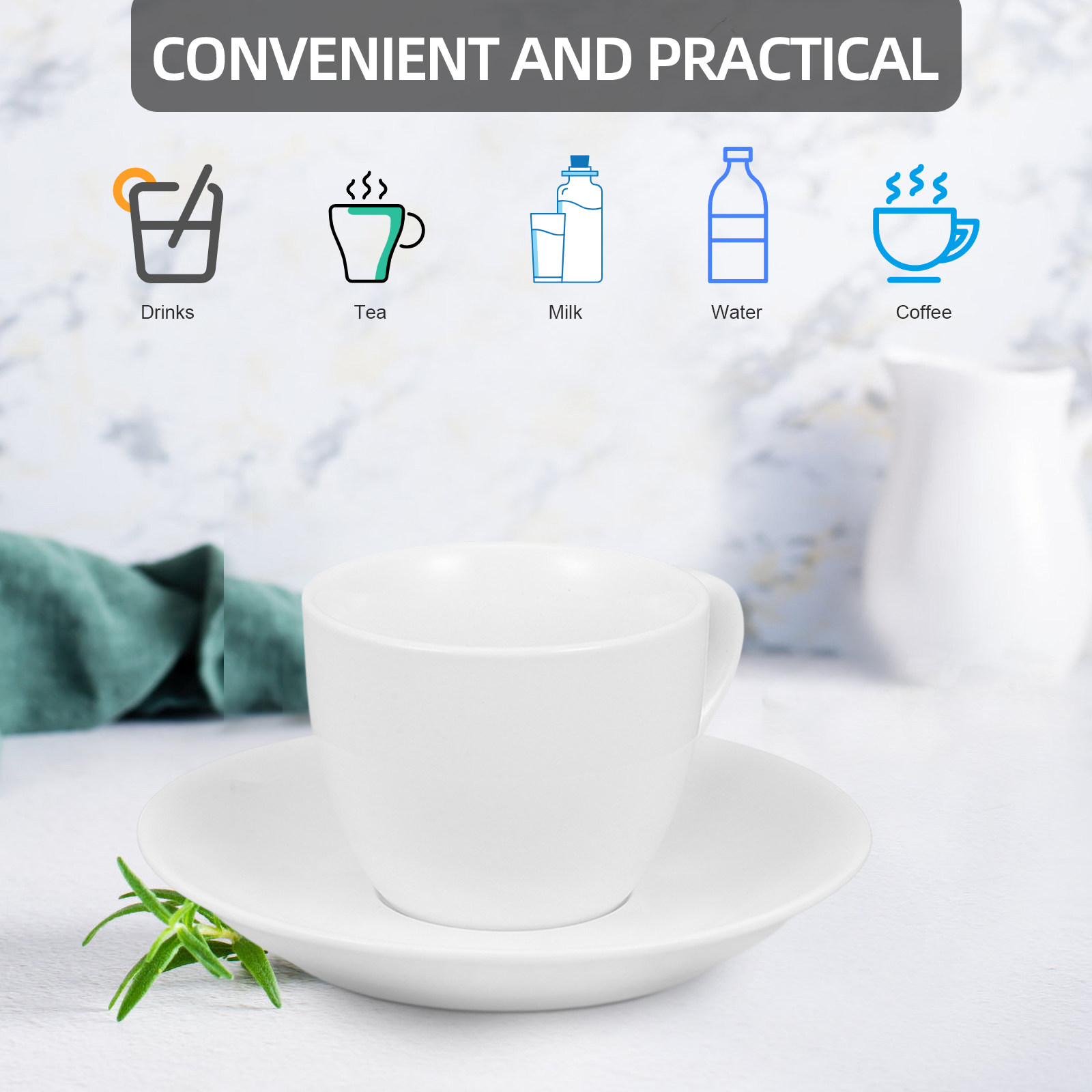 1Set Ceramic Coffee Cup Set wi - Coffee Tea Hot reseña y precio