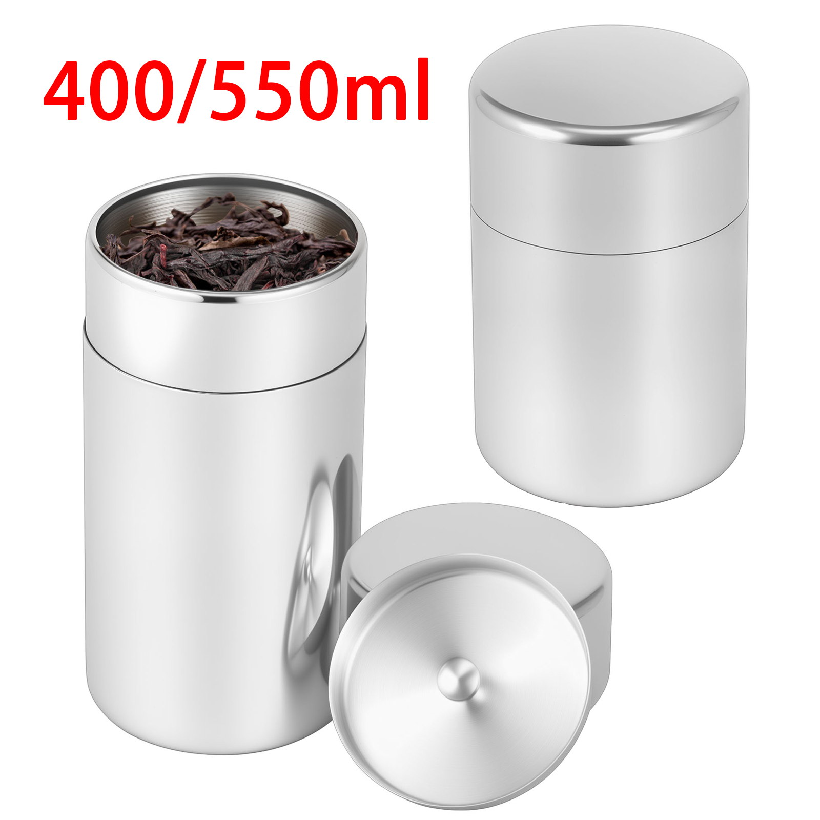 Stainless Steel Tea Leaf Tins  - Coffee Tea And Sugar Canisters reseña y precio