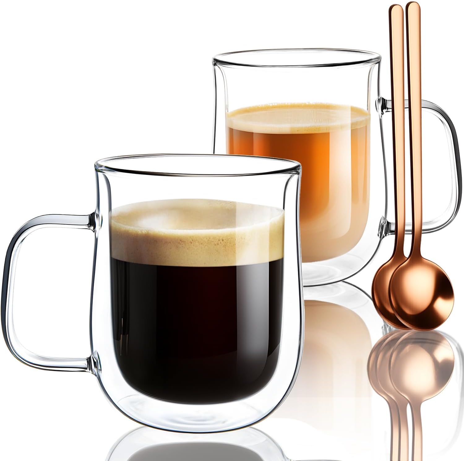 12oz Double Walled Glass Coffe - Coffee Tea Hot reseña y precio