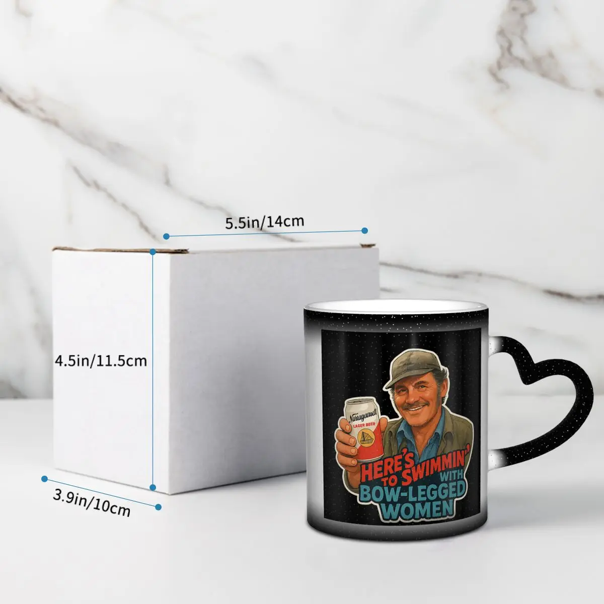 Heres To Swimmin Quint Jaws Mo - Coffee And Tea Quotes Funny reseña y precio