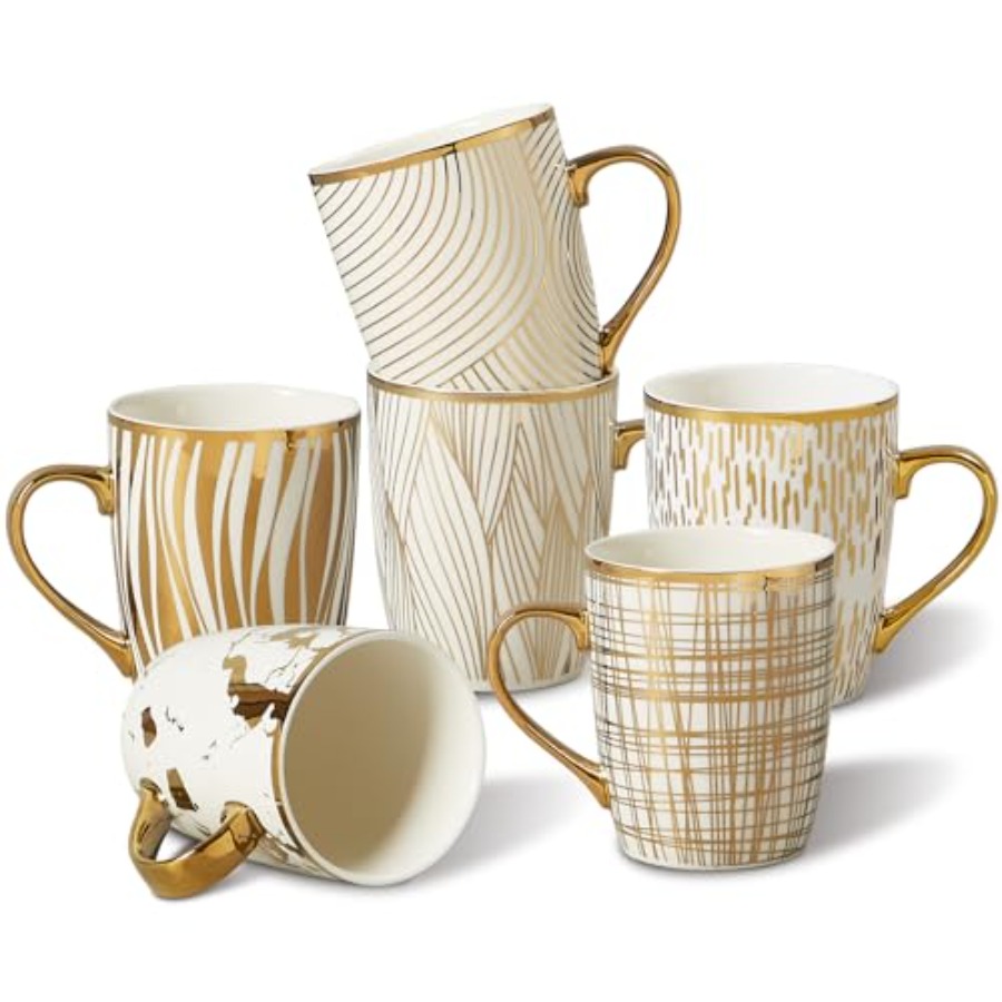 Coffee Mugs 18oz - Gold-Plated - Coffee Tea Hot reseña y precio